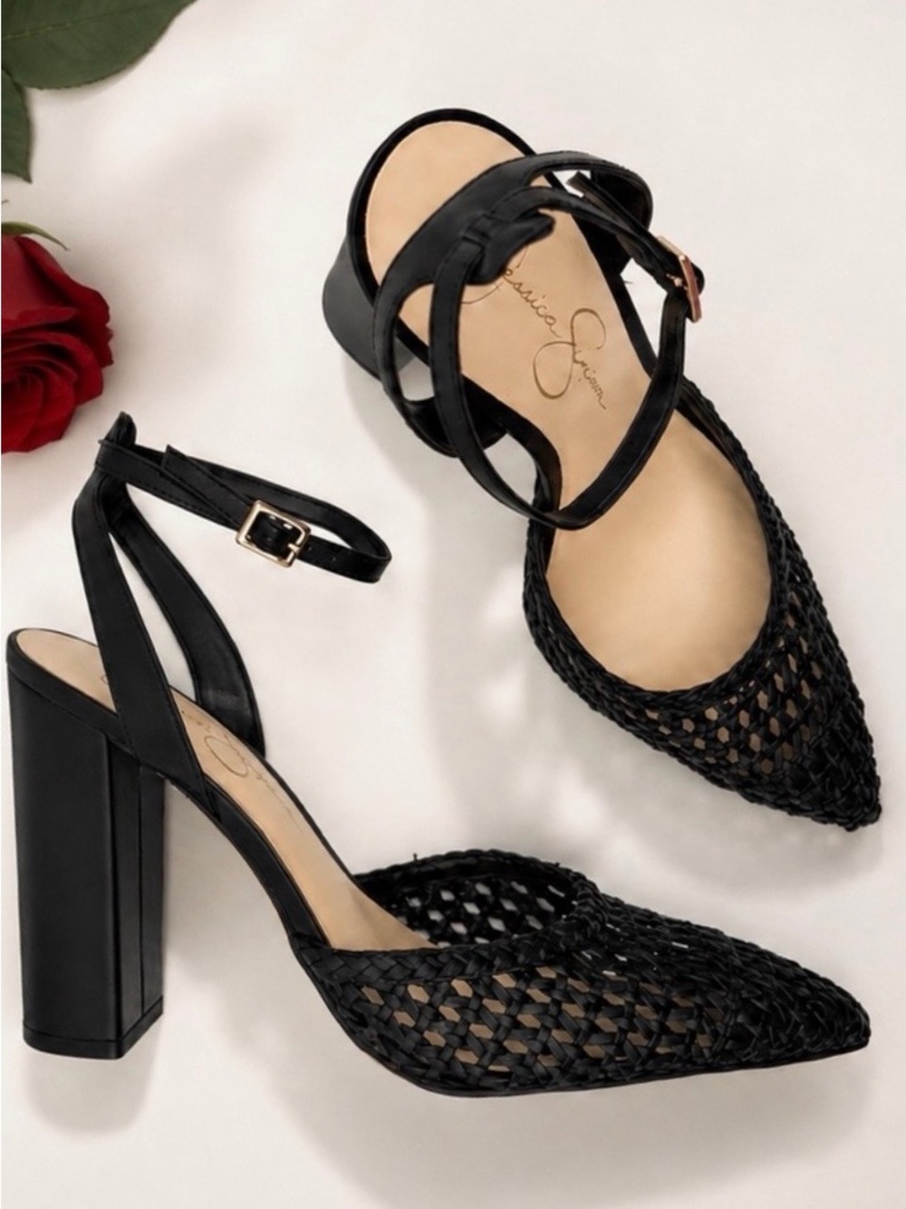 Jessica Simpson • Nariro Ankle Strap Pump in Black • Size 9-1/2
